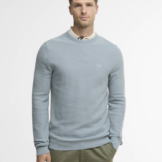 Young Ideas/Henmores - Essential Honeycomb Crew Neck Sweater - BU64 Slate - M