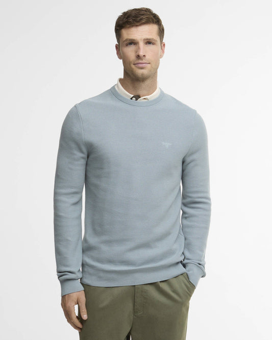 Young Ideas/Henmores - Essential Honeycomb Crew Neck Sweater - BU64 Slate - M