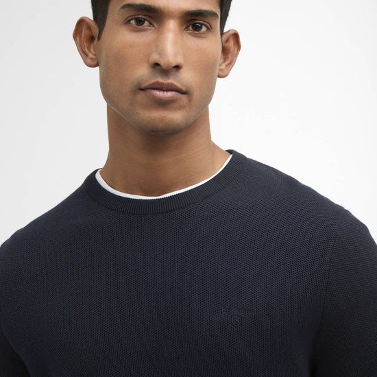 Young Ideas/Henmores - Essential Honeycomb Crew Neck Sweater - NY91 Navy - M