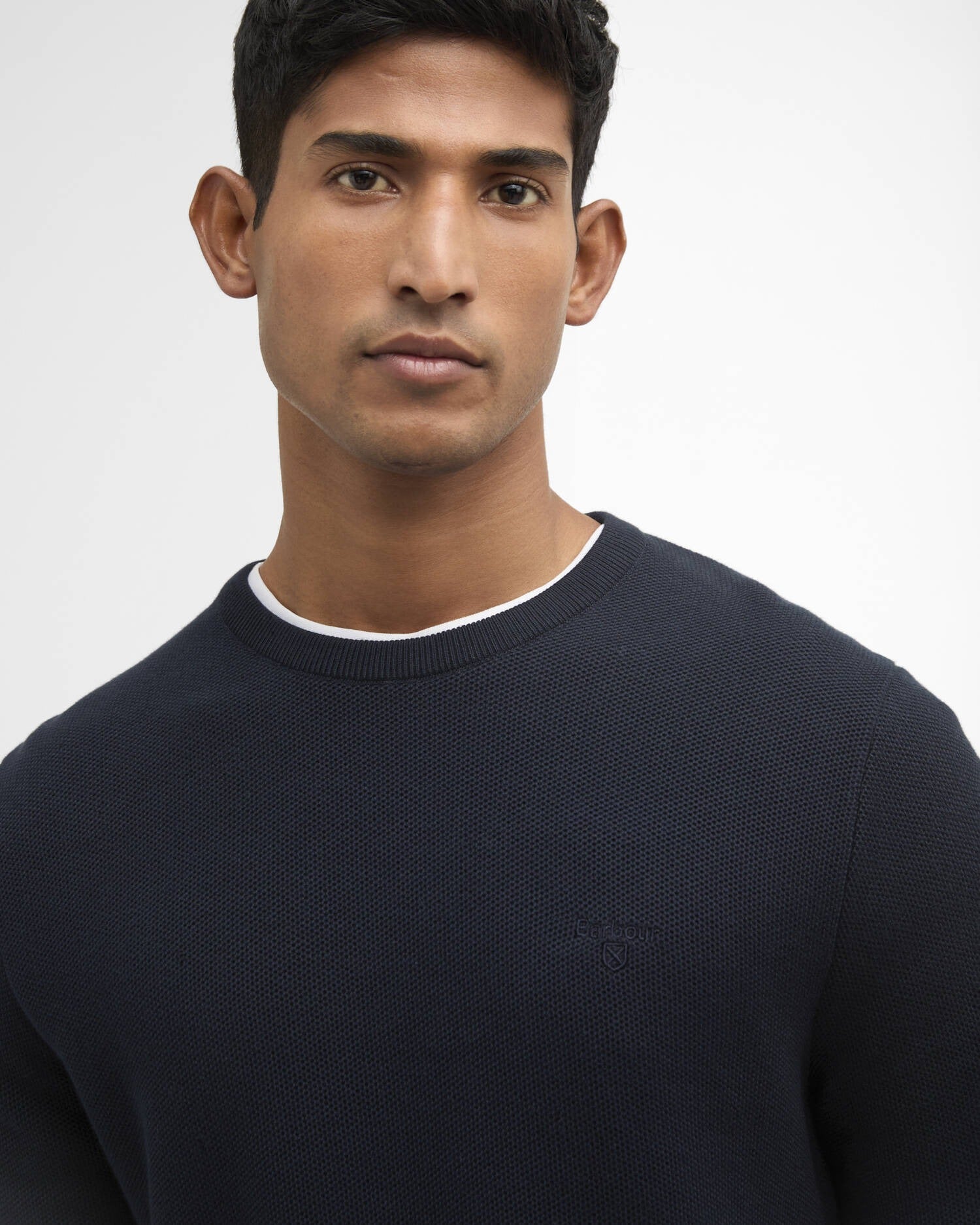 Young Ideas/Henmores - Essential Honeycomb Crew Neck Sweater - NY91 Navy - M