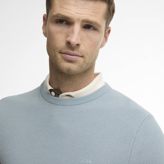 Young Ideas/Henmores - Essential Honeycomb Crew Neck Sweater - BU64 Slate - M