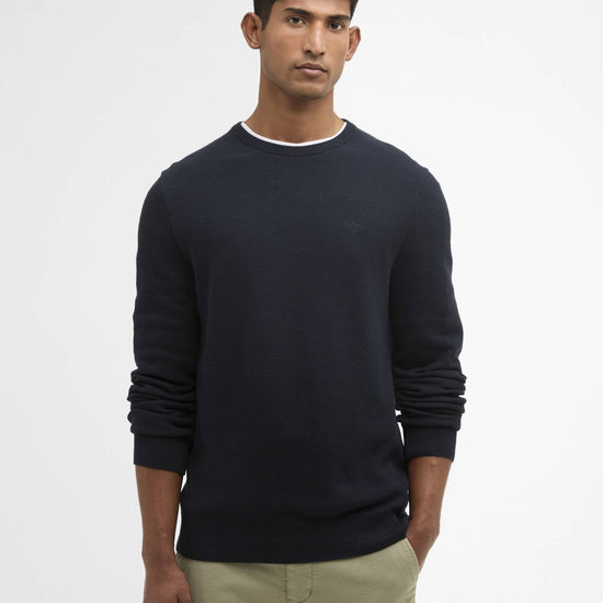 Young Ideas/Henmores - Essential Honeycomb Crew Neck Sweater - NY91 Navy - M