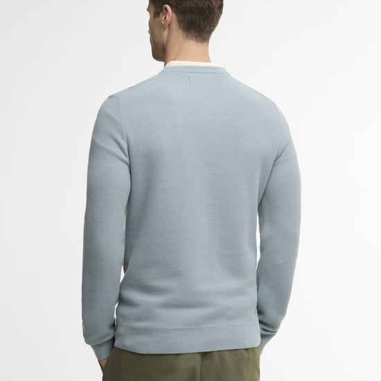 Young Ideas/Henmores - Essential Honeycomb Crew Neck Sweater - BU64 Slate - M