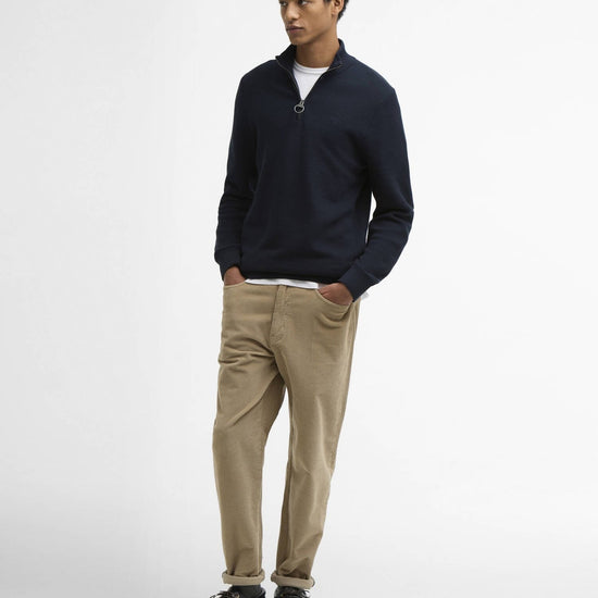 Young Ideas/Henmores - Essential Honeycomb Half Zip Sweater - NY91 Navy - S