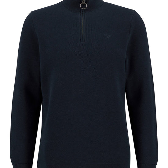 Young Ideas/Henmores - Essential Honeycomb Half Zip Sweater - NY91 Navy - S