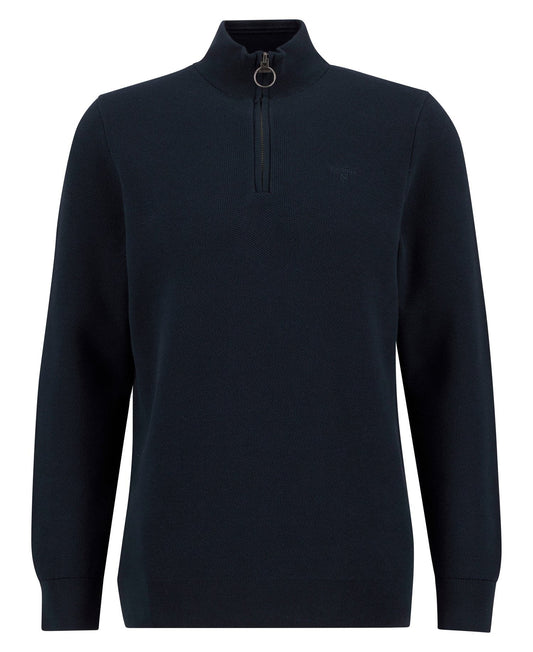 Young Ideas/Henmores - Essential Honeycomb Half Zip Sweater - NY91 Navy - S