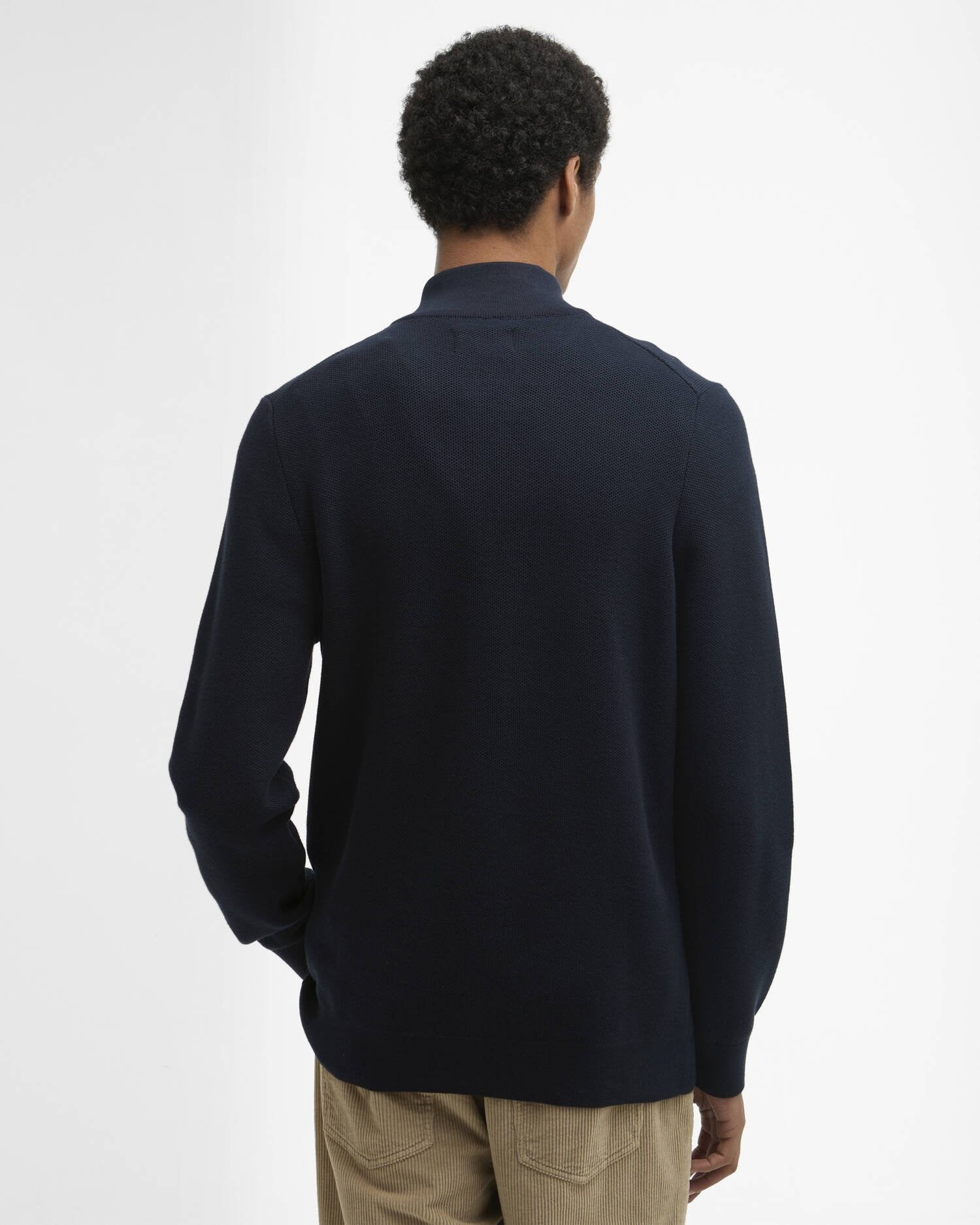 Young Ideas/Henmores - Essential Honeycomb Half Zip Sweater - NY91 Navy - S