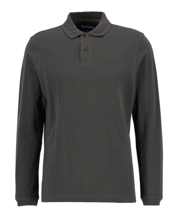Young Ideas & Henmores -Essential LS Tartan Pique Polo Shirt -GN91 Forest -L