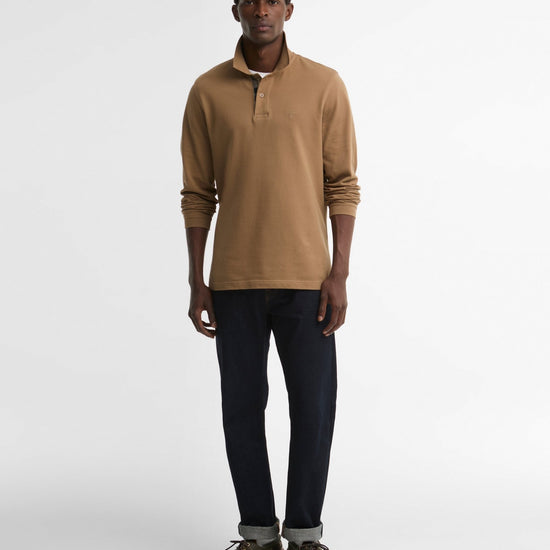 Young Ideas & Henmores -Essential LS Tartan Pique Polo Shirt -NY91 Navy -L