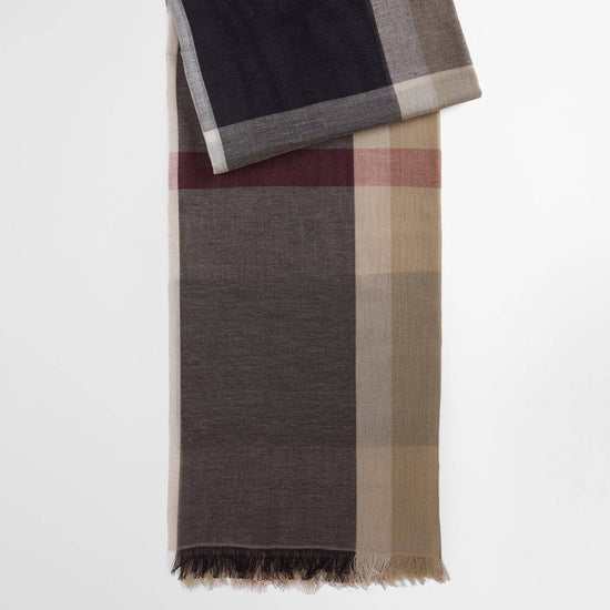 Young Ideas/Henmores - Esther Multi Wear Scarf - BE71 Rosewood Tartan - OS