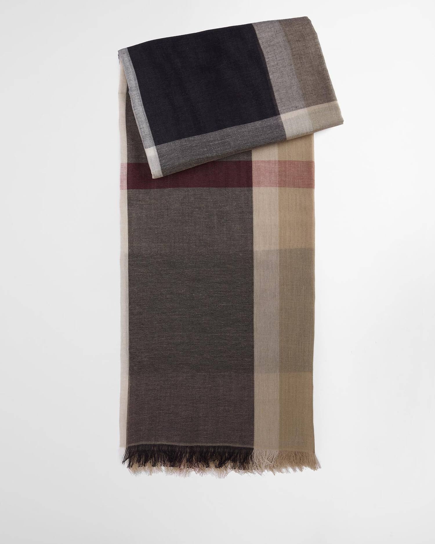 Young Ideas/Henmores - Esther Multi Wear Scarf - BE71 Rosewood Tartan - OS