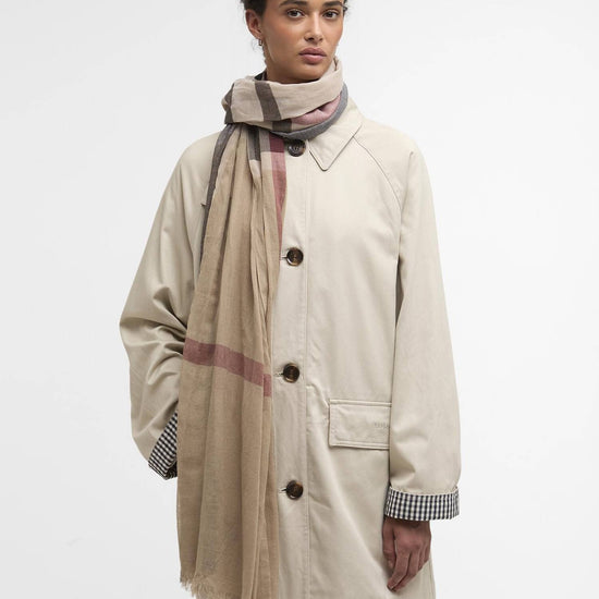 Young Ideas/Henmores - Esther Multi Wear Scarf - BE71 Rosewood Tartan - OS