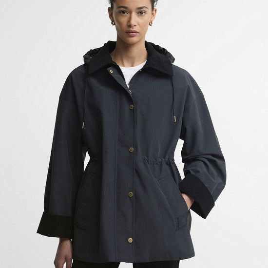 Young Ideas & Henmores -Evelyn Showerproof Jacket -NY91 Dk Navy/Birchwood Dress -8