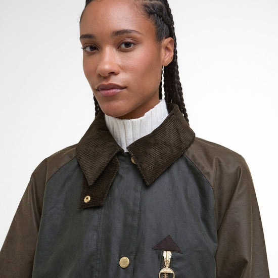 Young Ideas/Henmores - Evette Wax Jacket - OL52 Fern/Beech/Ancient Tartan - 8