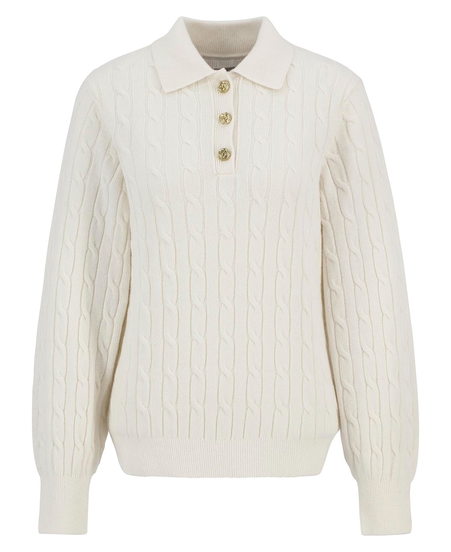 Young Ideas/Henmores - Evie Knitted Jumper - WH71 Cloud - 8