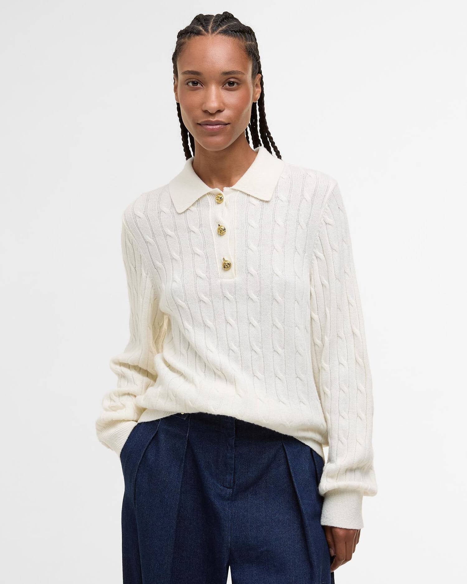 Young Ideas/Henmores - Evie Knitted Jumper - WH71 Cloud - 8