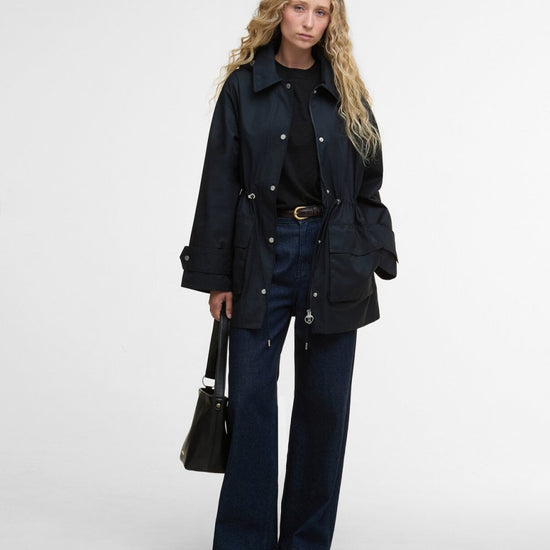 Young Ideas/Henmores - Fallyn Showerproof Jacket - NY91 Dark Navy/Hessian Tartan - 8