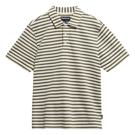 Young Ideas & Henmores - Farlam Striped Tailored Polo Shirt - WH32 Whisper White - M