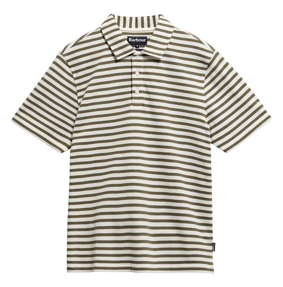 Young Ideas & Henmores - Farlam Striped Tailored Polo Shirt - WH32 Whisper White - M