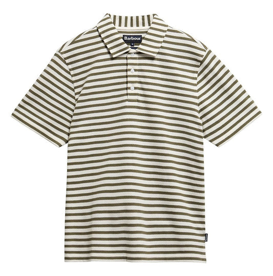 Young Ideas & Henmores - Farlam Striped Tailored Polo Shirt - WH32 Whisper White - M