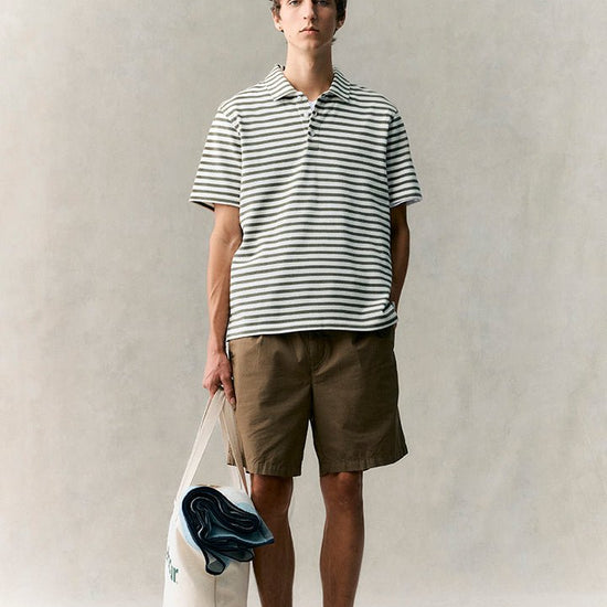 Young Ideas & Henmores - Farlam Striped Tailored Polo Shirt - WH32 Whisper White - M