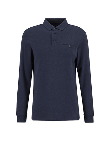 Young Ideas/Henmores - Farmwell Tailored LS Polo Shirt - NY91 Navy - M