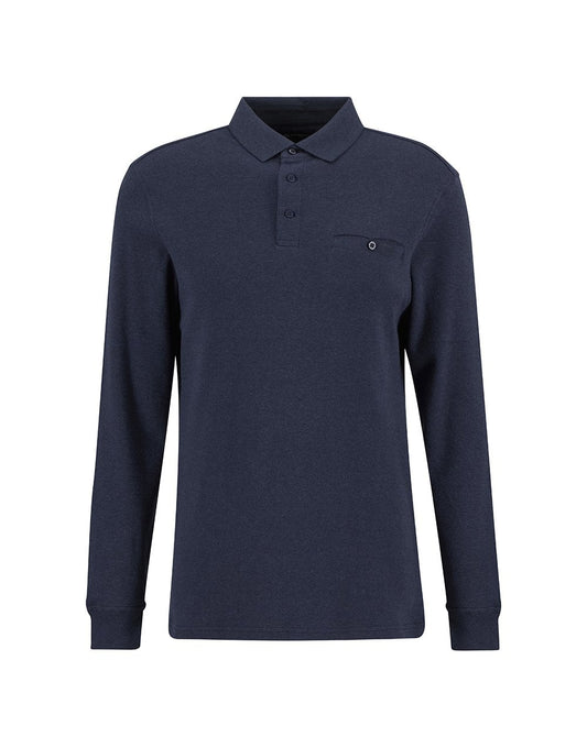 Young Ideas/Henmores - Farmwell Tailored LS Polo Shirt - NY91 Navy - M