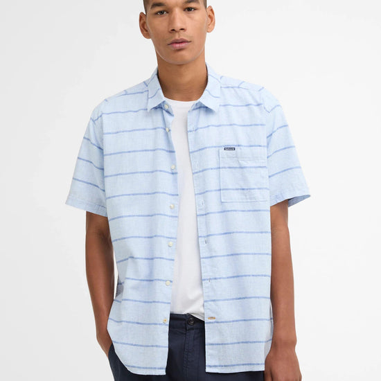 Young Ideas & Henmores - Faverdale Striped Summer Fit Shirt - BL33 Blue - M