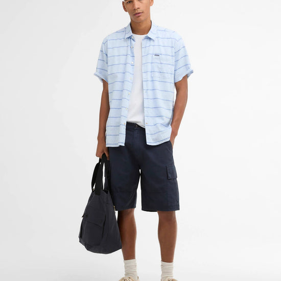 Young Ideas & Henmores - Faverdale Striped Summer Fit Shirt - BL33 Blue - M