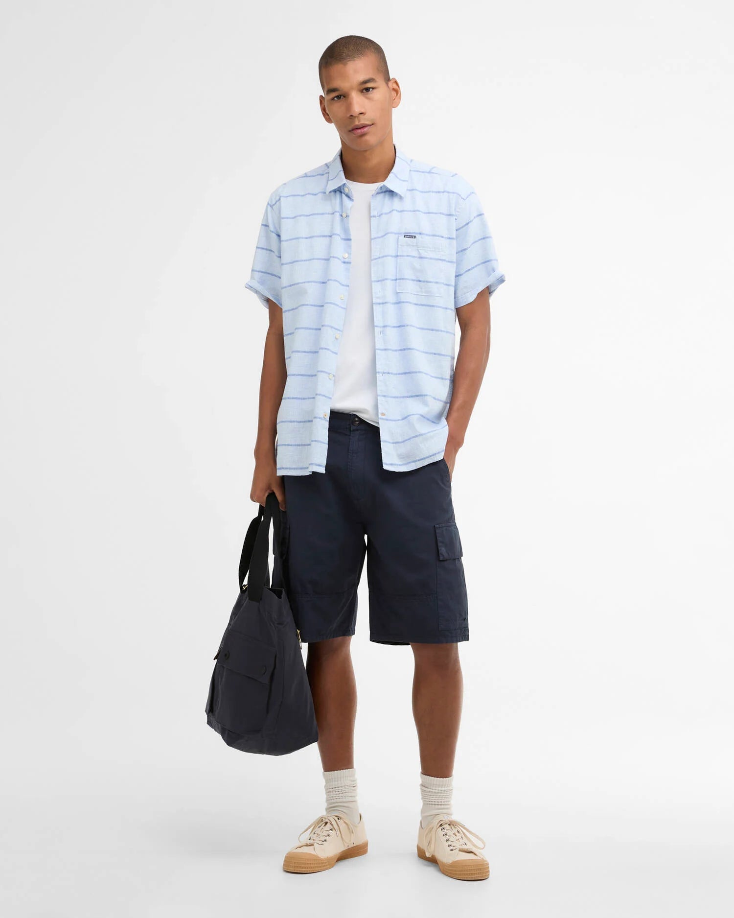 Young Ideas & Henmores - Faverdale Striped Summer Fit Shirt - BL33 Blue - M