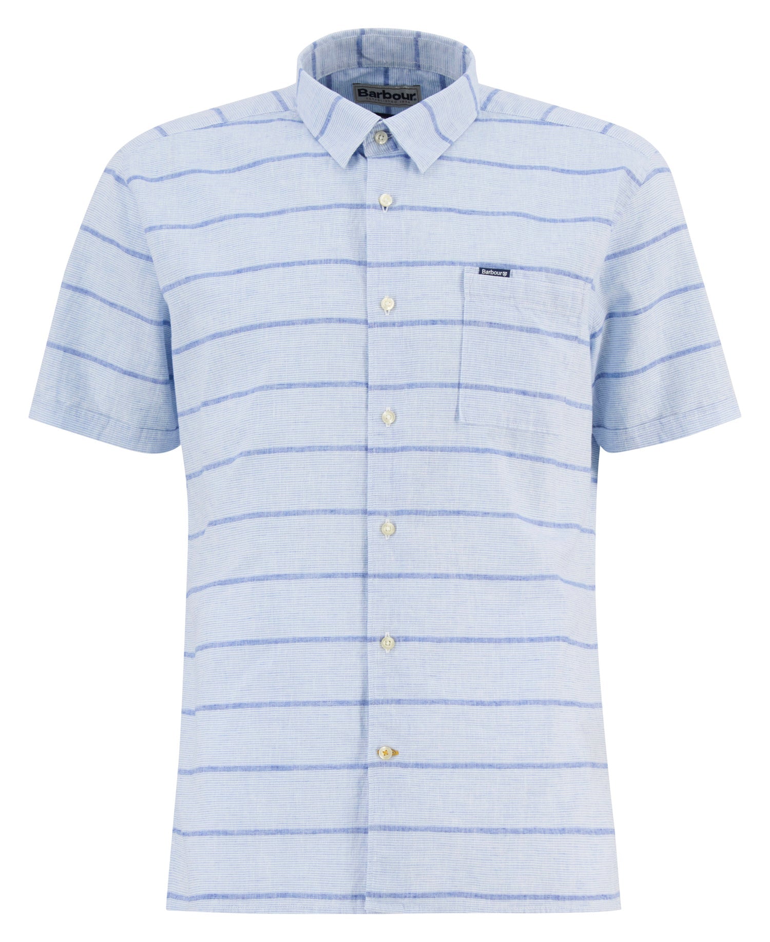 Young Ideas & Henmores - Faverdale Striped Summer Fit Shirt - BL33 Blue - M