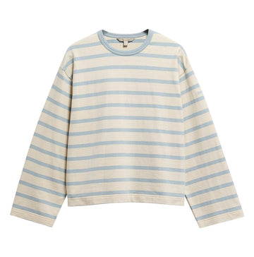 Young Ideas & Henmores -Fawley Striped Sweatshirt -BE53 Original Ecru/Celestial Blue Stripe -8