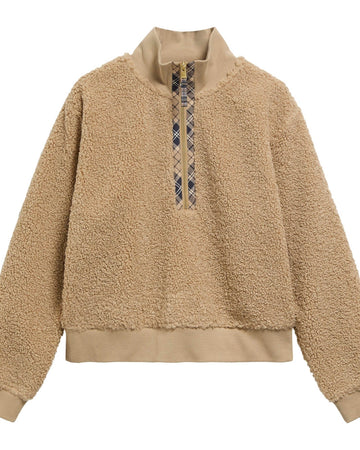Young Ideas & Henmores -Fawne Quarter Zip Fleece -BE93 Warm Trench -8