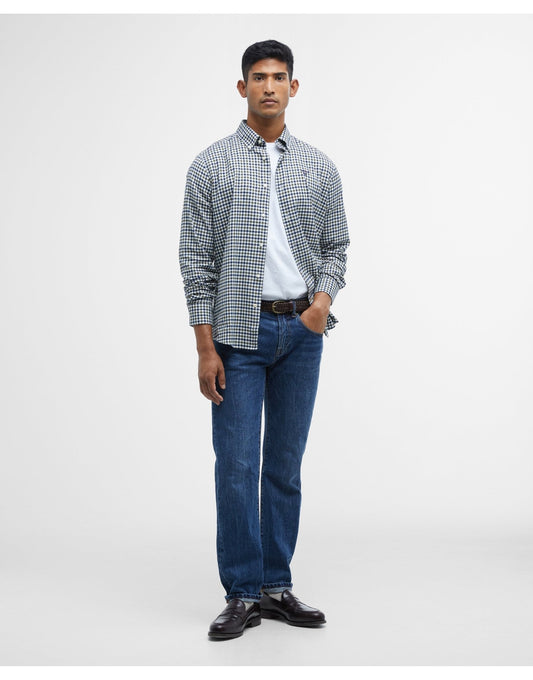 Young Ideas/Henmores - Finkle Tailored Gingham Shirt - OL51 Olive - M