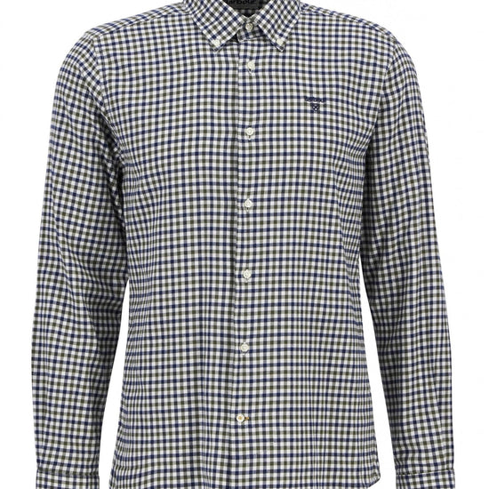 Young Ideas/Henmores - Finkle Tailored Gingham Shirt - OL51 Olive - M