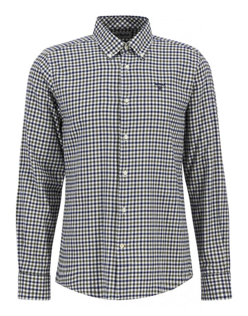 Young Ideas/Henmores - Finkle Tailored Gingham Shirt - OL51 Olive - M