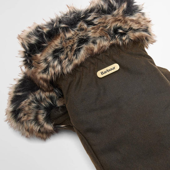 Young Ideas & Henmores -Fur Trim Mitt -OL31 Olive -L