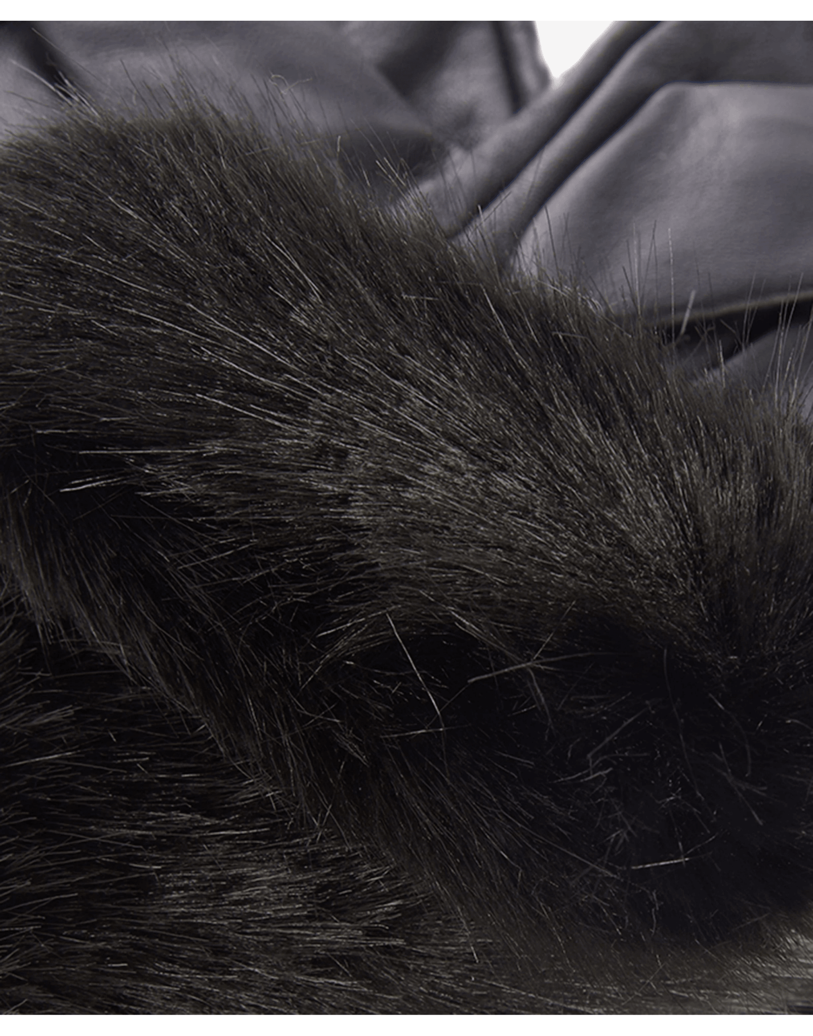 Young Ideas/Henmores - Fur Trimmed Leather Gloves - BK11 Black - S