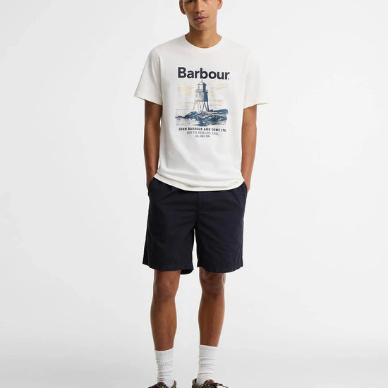 Young Ideas & Henmores - Harbourside Graphic Tailored T-Shirt - WH32 Whisper White - M