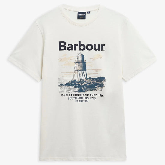 Young Ideas & Henmores - Harbourside Graphic Tailored T-Shirt - WH32 Whisper White - M