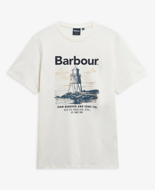 Young Ideas & Henmores - Harbourside Graphic Tailored T-Shirt - WH32 Whisper White - M