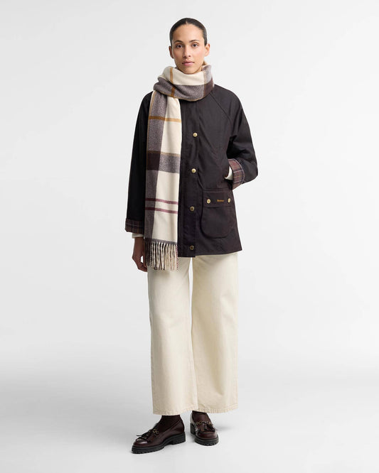 Young Ideas & Henmores -Harriet Tartan Scarf -TN91 Light Muted Tartan -OS