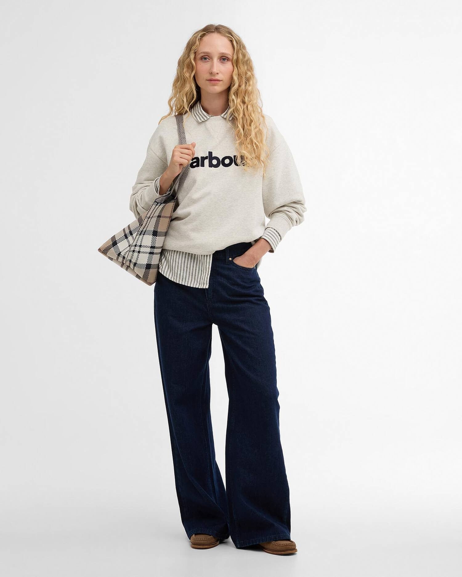 Young Ideas/Henmores - Hartland Crew Sweatshirt - WH71 Cloud Marl - 8