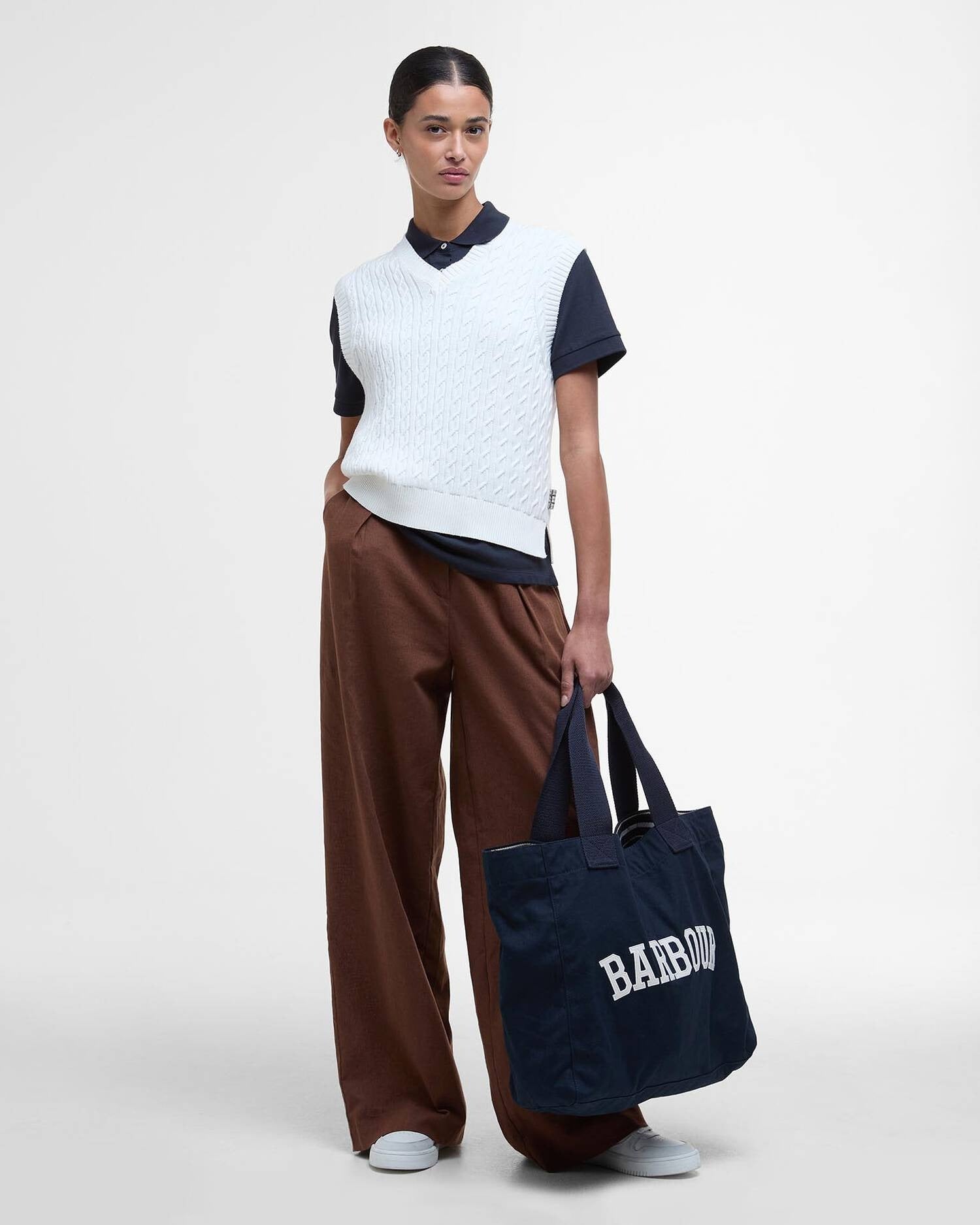 Young Ideas/Henmores - Hartland Sleeveless Knitted Jumper - WH71 Cloud - 10