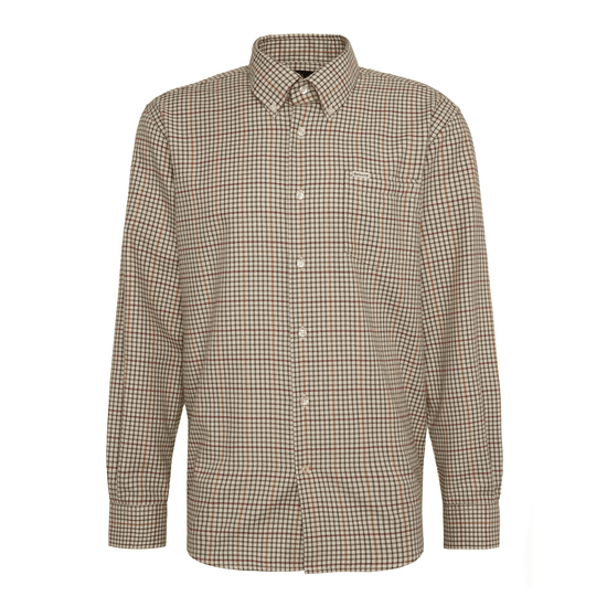 Young Ideas/Henmores - Henderson Regular Thermo Weave Checked Shirt - BE11 Ecru - M