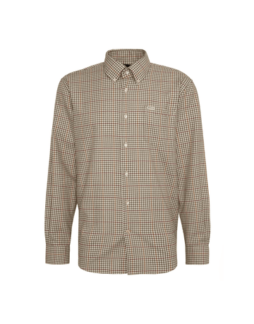 Young Ideas/Henmores - Henderson Regular Thermo Weave Checked Shirt - BE11 Ecru - M