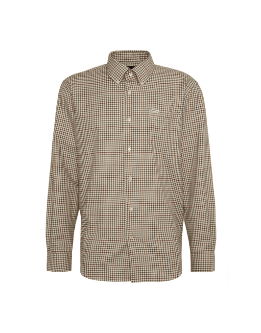 Young Ideas/Henmores - Henderson Regular Thermo Weave Checked Shirt - BE11 Ecru - M