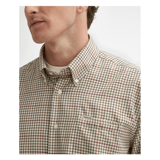 Young Ideas/Henmores - Henderson Regular Thermo Weave Checked Shirt - BE11 Ecru - M