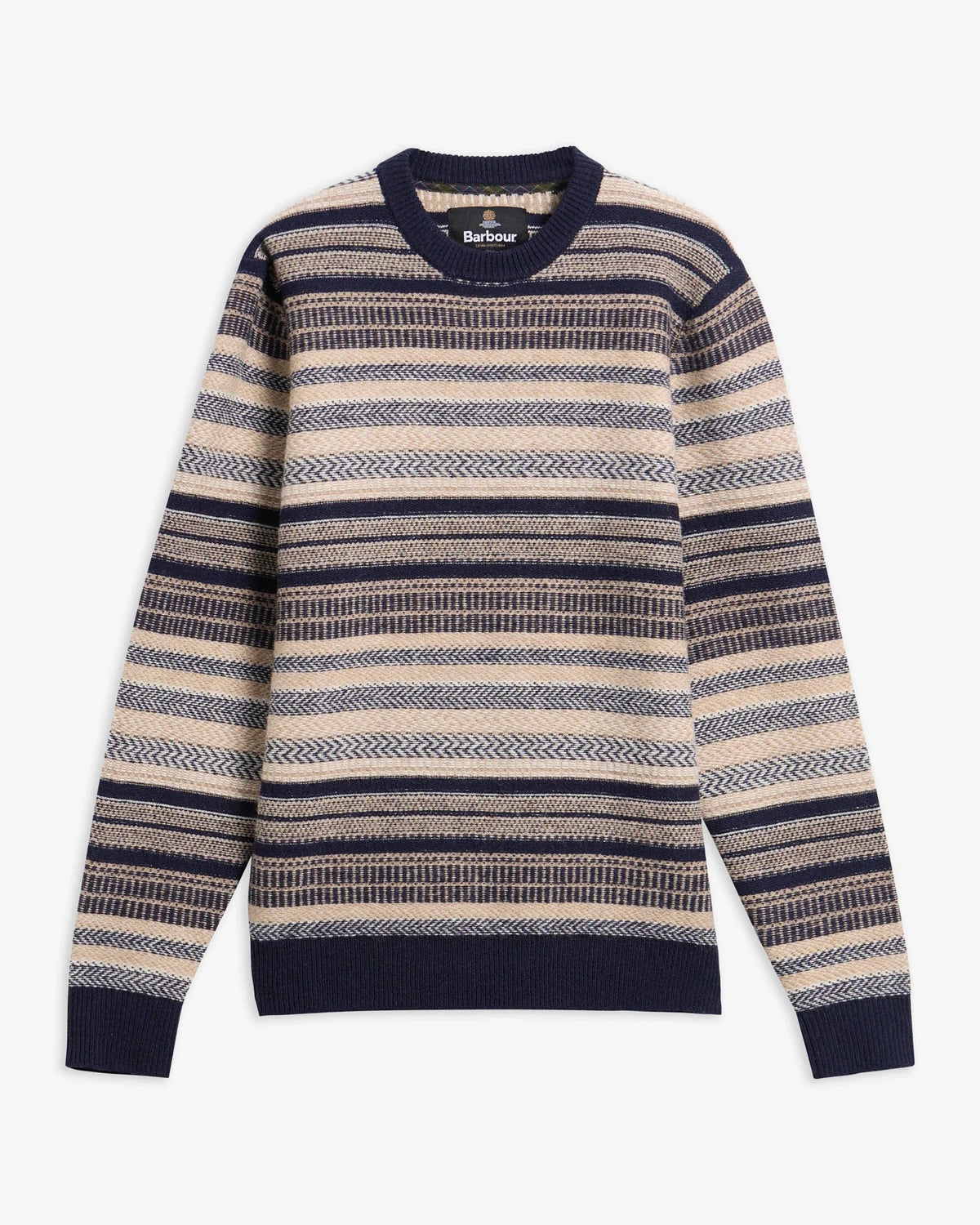Young Ideas & Henmores -Highsted Fairisle Crew Neck Jumper -NY91 Navy -L