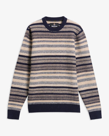 Young Ideas & Henmores -Highsted Fairisle Crew Neck Jumper -NY91 Navy -L